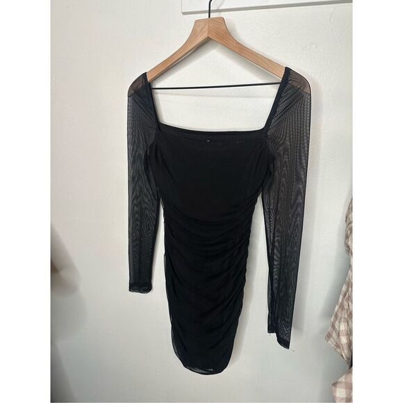 Princess Polly Charvi Sheer Long Sleeve Ruched Mini Dress - Picture 4 of 6